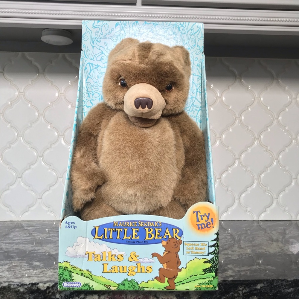 Vintage Maurice Sendak’s Little Bear Plush Toy Laughs & Talks  NEW IN BOX
